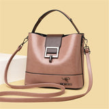 Leather Women Handbag Wide Strap - Julie bags