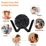 100% Mulberry Silk Sleep Bonnet for Curly, Braided & Dreadlock Hair