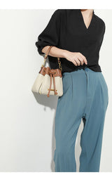 Chic Genuine Leather Designer Bucket Bag: New Fashion for Women - Julie bags