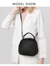 Knitted Series: Versatile Genuine leather Shoulder Bag - Julie bags