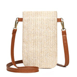 Boho Chic: Fashion Women's Straw Crossbody Messenger Bag - Julie bags