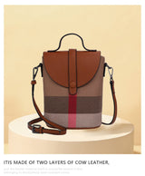 Chic Mini Lattice Canvas Crossbody: Fashionable and Functional - Julie bags