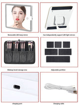 Illuminate Your Beauty: Large Capacity Cosmetic Bag with LED Mirror - Julie bags