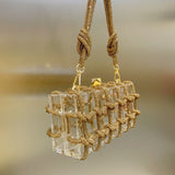 Exquisite Elegance: Designer Woven Diamonds Shoulder Bag - Julie bags