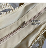Sun-Kissed Style: Embrace the Serenity with our Striped Beach Straw Bag - Julie bags