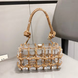 Exquisite Elegance: Designer Woven Diamonds Shoulder Bag - Julie bags