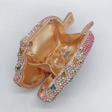 Sparkling Elegance: Crystal Ice-cream Evening Bag with Rhinestone Accents - Julie bags