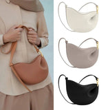 Genuine Leather Saddle Dumpling Bag - Julie bags