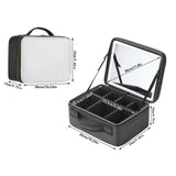 Illuminate Your Beauty: Large Capacity Cosmetic Bag with LED Mirror - Julie bags