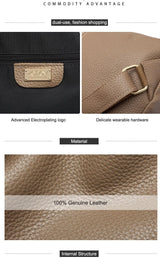 Classic Leather Backpack: Spacious Elegance - Julie bags