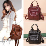 Durable Leather Women's Backpack for Everyday Use - Julie bags