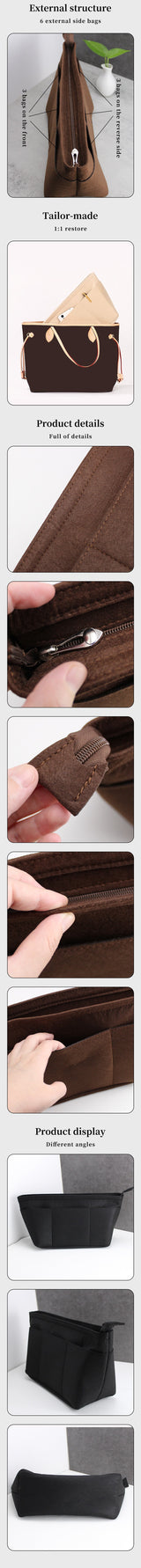 Felt Organizer Insert: Ideal for Tote, Handbag, and Cosmetics - Julie bags