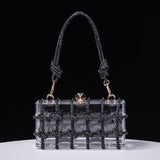 Exquisite Elegance: Designer Woven Diamonds Shoulder Bag - Julie bags