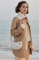 Genuine Leather Saddle Dumpling Bag - Julie bags
