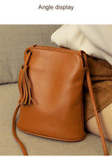Vintage Charm: Genuine Leather Crossbody Phone Purse - Julie bags