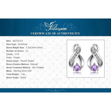 Infinity Amethyst Stud Earrings – 925 Sterling Silver Purple Gemstone Earrings for Women - Julie bags