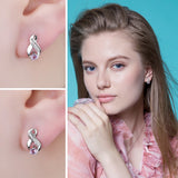 Infinity Amethyst Stud Earrings – 925 Sterling Silver Purple Gemstone Earrings for Women - Julie bags