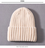 Silk-Lined Cashmere Beanie – Luxury Winter Hat