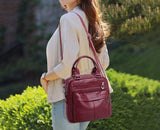 Durable Leather Women's Backpack for Everyday Use - Julie bags