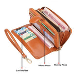 Women Leather Clutch Wallet - Julie bags