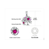 Tree of Life Ruby Pendant Necklace – 925 Sterling Silver Statement Gemstone Jewelry for Women - Julie bags
