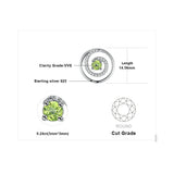 Peridot Circle Stud Earrings – 925 Sterling Silver Double Halo Gemstone Earrings for Women - Julie bags