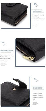 Chic Zipper Coin : Genuine Leather Wallet - Julie bags