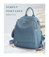 Leather School & Travel Backpack: High Quality - Julie bags