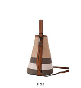 Plaid Canvas Luxury Women's Bucket – Timeless Elegance - Julie bags