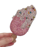 Sparkling Elegance: Crystal Ice-cream Evening Bag with Rhinestone Accents - Julie bags