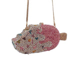 Sparkling Elegance: Crystal Ice-cream Evening Bag with Rhinestone Accents - Julie bags