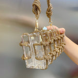 Exquisite Elegance: Designer Woven Diamonds Shoulder Bag - Julie bags