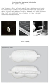 Opulent Opal: Mulberry Silk Blindfold in Milky White