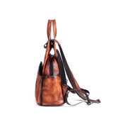 Vintage Chic: Genuine Leather Women's Backpack - Julie bags