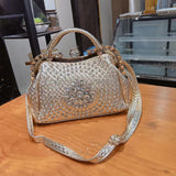 Timeless Elegance: Luxury Diamond-Embellished Women's Leather Handbag - Julie bags