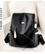Secure and Stylish: Soft Leather Women's Backpack - Julie bags
