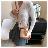 Chic Box-Shaped genuine leather Crossbody Bag - Julie bags