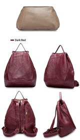Classic Leather Backpack: Spacious Elegance - Julie bags