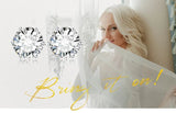 Moissanite Stud Earrings – D Color 925 Sterling Silver Classic Solitaire Earrings for Women - Julie bags