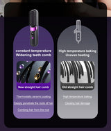 Cordless Hair Straightening Brush – Rechargeable 4-Temperature Styling Comb