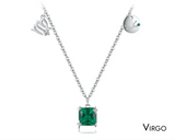 Scorpio Zodiac Charm Necklace – Rainbow Zirconia 925 Sterling Silver Birthstone Pendant for Women - Julie bags