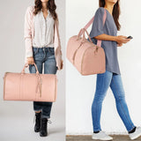 2 - in - 1 Garment Duffel Bag for Travel – Convertible Carry - On Suit Bag with Shoulder Strap - Julie bags