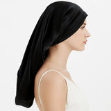 100% Mulberry Silk Bonnet for Sleeping – Long Adjustable Hair Cap
