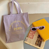 Women Canvas Shoulder Bag Paris Embroidery