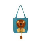Royal Cat Carrier: Lion Head Canvas Design - Julie bags
