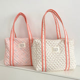 Soft quilted tote bag