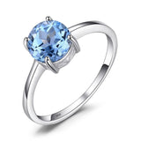 Oval Amethyst Gemstone Ring – 925 Sterling Silver Dainty Gold Plated Ring for Women - Julie bags