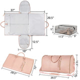 2 - in - 1 Garment Duffel Bag for Travel – Convertible Carry - On Suit Bag with Shoulder Strap - Julie bags