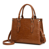 Exquisite Allure: Luxury Crocodile Pattern Shoulder Bag - Julie bags