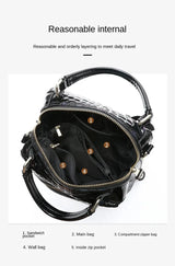 Timeless Sophistication: Genuine Leather Women's Square Crossbody Messenger Bag - Julie bags